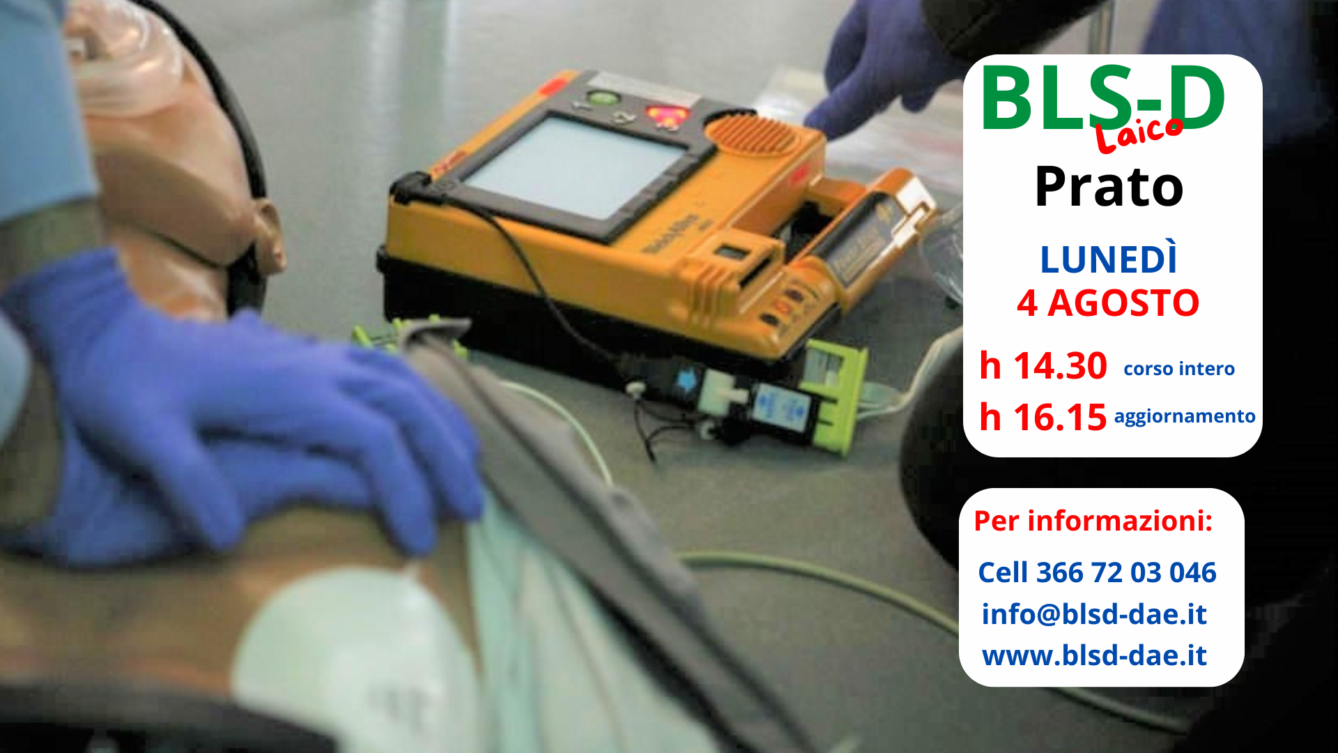 Agosto 26 - corso BLSD / aggiornamento